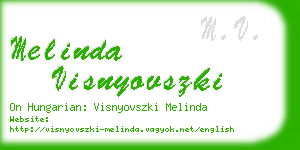 melinda visnyovszki business card